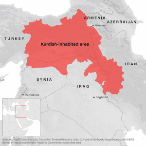 map of kurdish areas