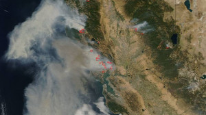 Satellite Image of California Fires