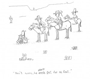 John Callahan, the subject of Gus Van Sant's biopic Don't Worry, He Won't Get Far On Foot, talks with Words and Pictures' Bill Dodge and S.W. Conser in 2005