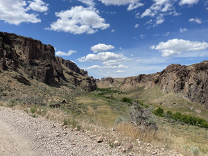 Image of canyon walls in the eastern Oregon desert