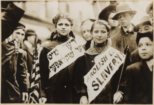 Jewish girls protesting child labor in NYC, May 1, 1909