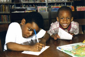 Kids at library