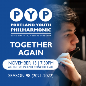 Poster for Portland Youth Philharmonic's 98th season opening concert