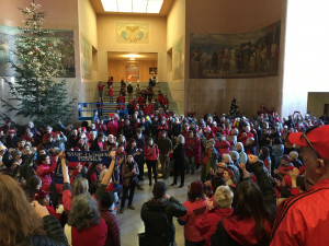 Jordan Cove Protest Inside Oregon State Capitol Rotunda 11/21/2019