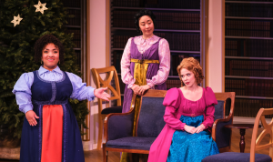 Miss Bennet: Christmas at Pemberley L to R: Lauren Modica, Cindy Im, and Kailey Rhodes in Miss Bennet: Christmas at Pemberley at The Armory. Photo by Russell J. Young/Courtesy of Portland Center Stage at The Armory Miss Bennet: Christmas at Pemberley L to R: Lauren Modica, Cindy Im, and Kailey Rhodes in Miss Bennet: Christmas at Pemberley at The Armory. Photo by Russell J. Young/Courtesy of Portland Center Stage at The Armory