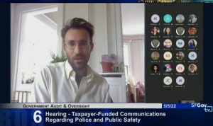 Alec Karakatsanis, founder and executive director of Civil Rights Corps, speaking to the San Francisco Board of Supervisors about police propaganda and media manipulation by law enforcement. Alec Karakatsanis, founder and executive director of Civil Rights Corps, speaking to the San Francisco Board of Supervisors about police propaganda and media manipulation by law enforcement.