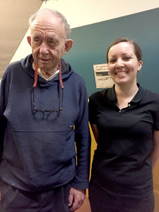 Frederick Wiseman with Jenn Chavez Frederick Wiseman at KBOO with Jenn Chavez
