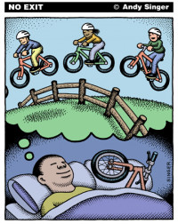"Bike Dreams" by this month's guest, Andy Singer