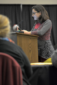 Cecile Gernez testifying at Kalama Methanol SEIS hearing December 2018