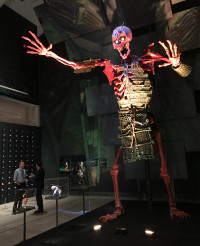 A giant stop-motion skeleton is part of the Laika Animation exhibition at the Portland Art Museum on KBOO's Words and Pictures