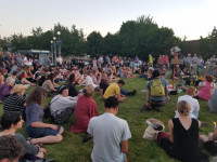 Hollywood TC on Saturday--Portlanders show support for victims of hate attack