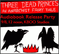 3 dead princes audiobook release poster by Icky Dunn